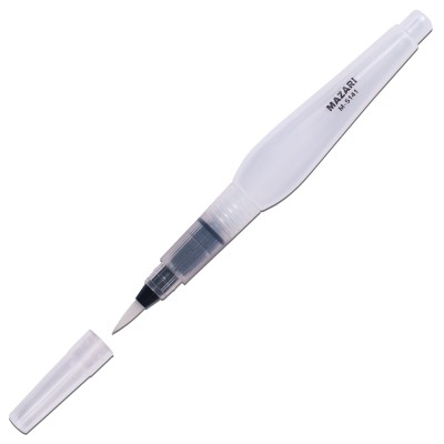 Кисть M-5141 с резервуаром для воды WATERBRUSH длина 15см, резервуар для воды 9 мл, круглая M-5141