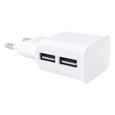 Зарядное устройство сетевое (220В) RED LINE NT-2A 2 порта USB выходной ток 2,1 А белое УТ000009405 453423