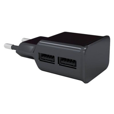 Зарядное устройство сетевое (220 В) RED LINE NT-2A 2 порта USB выходной ток 2,1 А черное УТ000009404 453427