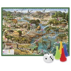 Игра-ходилка с фишками. Путешествие в мир динозавров. 59,5х42 см. ГЕОДОМ
