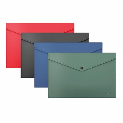Папка-конверт на кнопке пластиковая ErichKrause Fizzy Classic, A4, непрозрачный, ассорти 50179