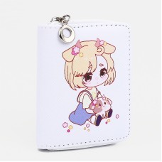 Кошелек дет 07-01-01 Аниме, 11*2*8,5 см, 3 отд, д/карт, д/монет, белый   9228130