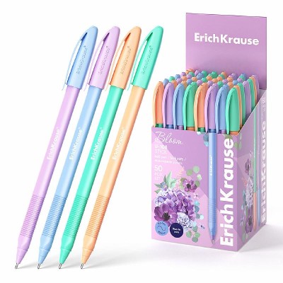 Ручка шариковая ErichKrause U-108 Stick Pastel Bloom 1.0, Ultra Glide Technology, цвет чернил синий 61020