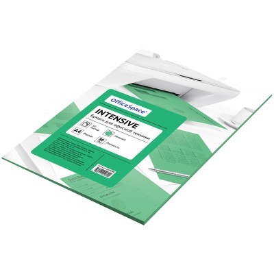 Бумага цветная OfficeSpace intensive А4, 80г/м2, 50л. (зеленый) Спейс 219290