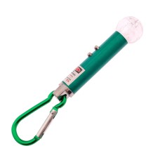 Фонарь с карабином, 2 LED, лазер, микс, 2х2х8.5 см 3725746