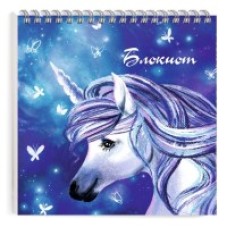 Блокнот 140*140 60л клетка/гребень фольг "Единорог" ФЕНИКС+ 50841 118627