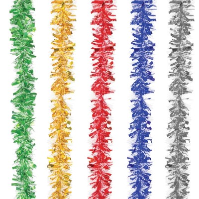 Мишура "Снежная", 1 штука, диаметр 50мм, длина 2м, ассорти 5 цветов, Г-227 Мишура "Снежная", 1 штука, диаметр 50мм, длина 2м, ассорти 5 цветов, Г-227