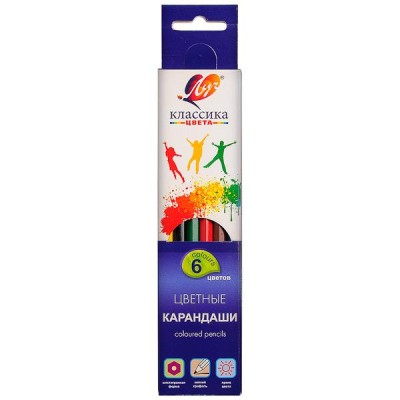 Карандаши 06цв "Классика" карт упак ЛУЧ 29С 1709-08 097429