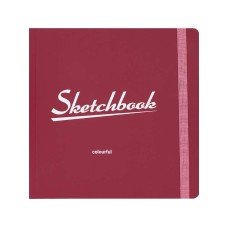 Скетчбук Colorful Red 200х200мм (7БЦ,soft touch,блок 72л:цветной120г,крафт78г С72-9048
