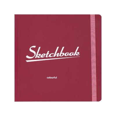 Скетчбук Colorful Red 200х200мм (7БЦ,soft touch,блок 72л:цветной120г,крафт78г С72-9048