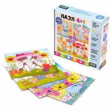 Пазлы 4в1 "В цветочном мире" 4*6*9*12 элементов Baby Games 07878