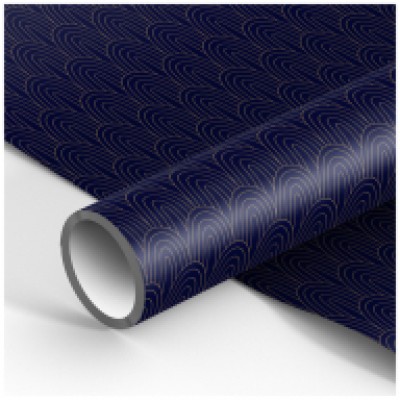 Упаковочная бумага глянц. 70*100см, MESHU "Dark blue", 90г/м2 325768