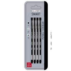 Набор гелевых ручек "SMART" 0,5 мм. Корпус: трехгранный матовый, колпачок с клип-зажимом. Упаковка-блистер. В упаковке 4 шт SMART. Черная НРГС40051