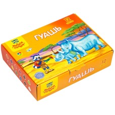 Гуашь Мульти-Пульти "Енот в Африке", 12 цветов, 20мл, картон 255236