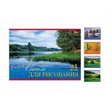 Альбом д/рис. 24л А4 на скрепке "Русские просторы" 5 вид. 24А4В 9233