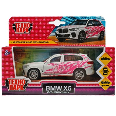 Машина металл BMW X5 ДЛЯ ДЕВОЧЕК 12 см, двери, багаж, инер, Х5-12GRL-WН