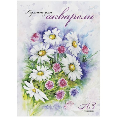 Папка для акварели 10л. А3, ArtSpace "Ромашки", блок рис.бум. 180г/м2 Спейс 152927