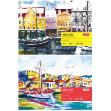 Альбом для акварели 30л. А4, ArtSpace, на склейке, блок рис.бум., 180г/м2 Спейс 152925