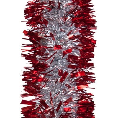 Мишура "Морозко-2" серебро красный, d-95 М0833