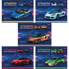 Альбом для рисования 24л., А4, на скрепке Hatber "Car Design" 317633