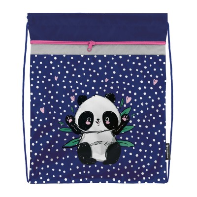 Мешок д/обуви Schoolformat PANDASTIC 42х34х0,5 2 отд. фуксия д/девочек 237177
