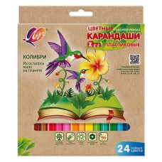 Карандаши пластик 24цв "Zoo" карт упак е/п ЛУЧ 29С 1742-08 097683