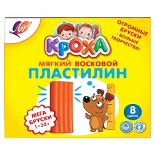 Пластилин 08цв 240г "Кроха(МЕГА)" растит.основа карт упак е/п ЛУЧ 29С 1774-08 040863