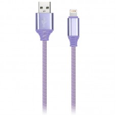 Кабель Smartbuy iK-512NS USB(AM) - Lightning(M) для Apple в оплетке 2A output 1м фиолетовый 321348