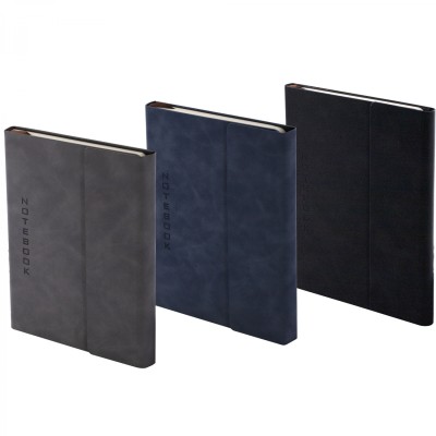 Записная книжка 18*25 см,. Yalong, 7БЦ, иск. кожа (soft-touch), ляссе, тонир. блок, клапан на магните, ассорти, клетка, 120 л. YL-16-635