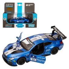 ТМ "Автопанорама" Машинка металлическая 1: 44 BMW M6, синий, откр. двери, инерция, в/к 17,5*12,5*6,5 см JB1251212