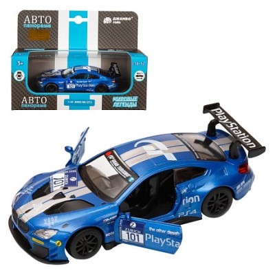 ТМ "Автопанорама" Машинка металлическая 1: 44 BMW M6, синий, откр. двери, инерция, в/к 17,5*12,5*6,5 см JB1251212