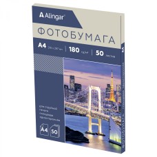 Фотобумага односторонняя, А4, 50л., глянцевая, 180 г/м2 AL11090