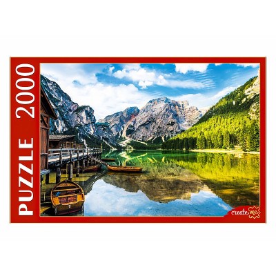 ПАЗЛЫ 2000 элементов. ПИ2000-3697 Италия. Озеро Брайес и лодки ПИ2000-3697