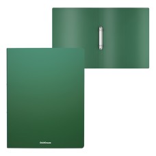 Папка на 2 кольцах пластиковая ErichKrause Matt Classic, 24мм, A4, зеленый 49966