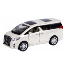 Коллекционная модель Тойота (Toyota) Alphard 1:24 металл (свет,звук) M9230 ассорти белый и черный