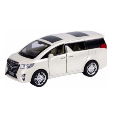 Коллекционная модель Тойота (Toyota) Alphard 1:24 металл (свет,звук) M9230 ассорти белый и черный