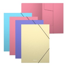Папка на резинках пластиковая ErichKrause Diagonal Pastel, A4, ассорти 50400