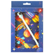 Блокнот 13*21см "Космос" с ручкой гелевой DV-13267