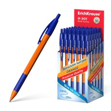 Ручка автомат "R-301 Orange Matic&Grip" синяя 0.7/125мм корпус оранжевый ERICH KRAUSE 46762 089809