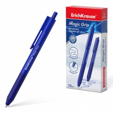 Ручка гелевая пиши-стирай автомат "Magic Grip" синяя 0.5/109мм корпус синий рез ERICH KRAUSE 48198 085521