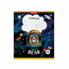 Тетрадь 12л линейкаа мелов "Space Bear" 1дизайн ERICH KRAUSE 46563 023019