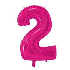 Шар фольгированный Цифра 2 40" Fuchsia 1207-2977