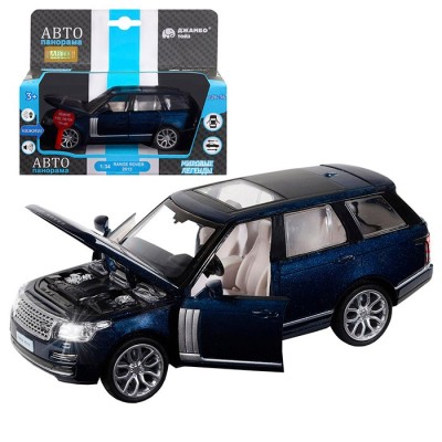 ТМ "Автопанорама" Машинка металлическая 1:34 2013 Range Rover, темно-синий перламутр, свет, звук, откр. двери, инерция, в/к 17,5*13,5*9 см JB1251297