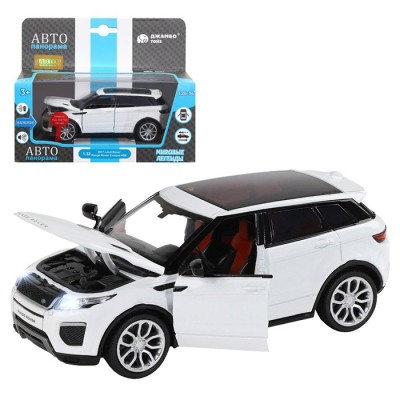 ТМ "Автопанорама" Машинка металлическая 1:32  Range Rover Evoque, белый, свет, звук, откр. двери и капот, инерция, в/к 17,5*13,5*9 см JB1251329