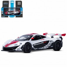 Автопанорама Машинка металлическая 1:31 Mclaren P1™ GTR, белый, откр. двери, свет, звук, инерция, в/к 18*13,5*9 см JB1251537