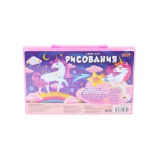 Набор для рисования "ВЕСЕЛЫЙ ЕДИНОРОГ" (НХ-4864),86 предметов, пласт. кейс ТМ "Profit"  НХ-4864