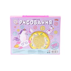 Набор для рисования "ВЕСЕЛЫЙ ЕДИНОРОГ" (НХ-4866),150 предметов, пласт. кейс ТМ "Profit"  НХ-4866