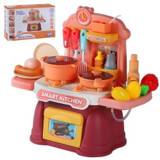 Игровой набор Amore Bello "Кухня", кран с водой, пар, свет, звук, в комплекте 25 предметов, синяя в/к 22,5х34х12см JB0211059