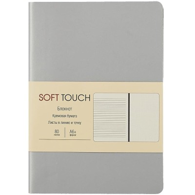 Книга для записей А6+ 80л "Soft Touch. Белое золото"  КанцЭксмо КЗСК6803611