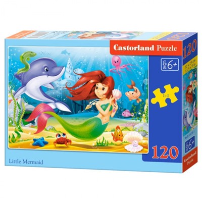 Пазлы В-13388 Русалочка, (120 деталей MIDI) Castor Land
